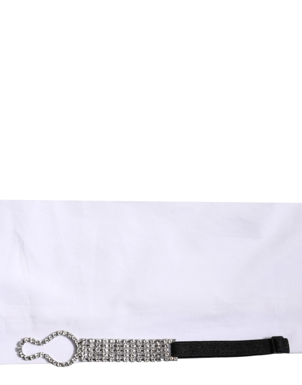 Dolce & Gabbana White Crystal Embellished Collared Shirt Top - IT38 | XS - Shirts