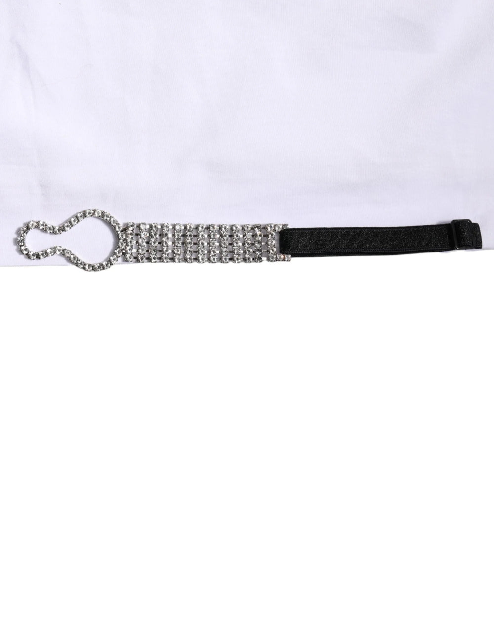 Dolce & Gabbana White Crystal Embellished Collared Shirt Top - IT38 | XS - Shirts