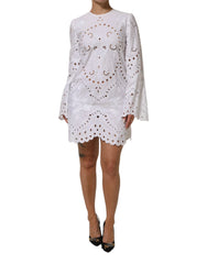 Dolce & Gabbana White Cut Out A-line Sheath Mini Dress - IT40|S - Dresses