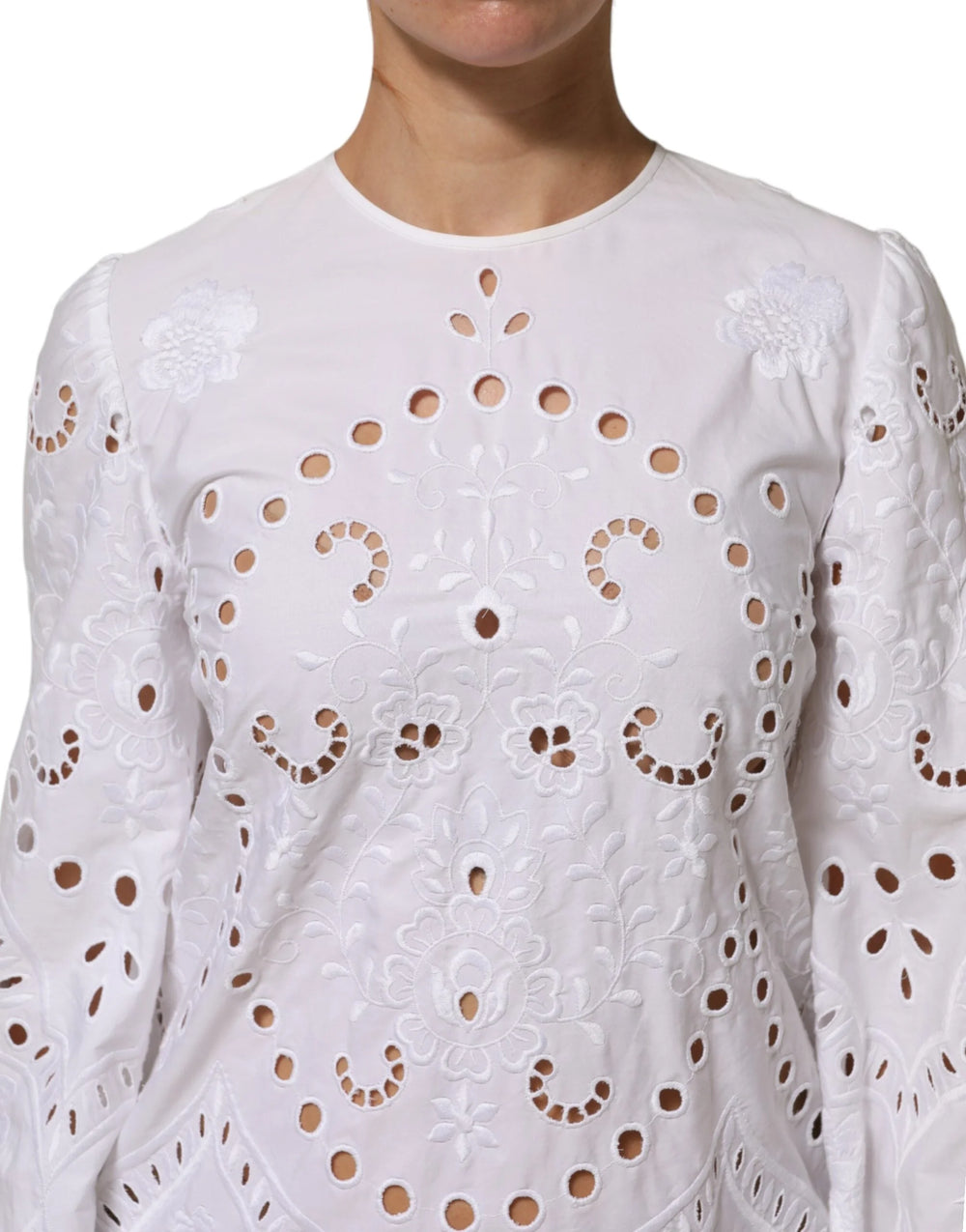 Dolce & Gabbana White Cut Out A-line Sheath Mini Dress - IT40|S - Dresses