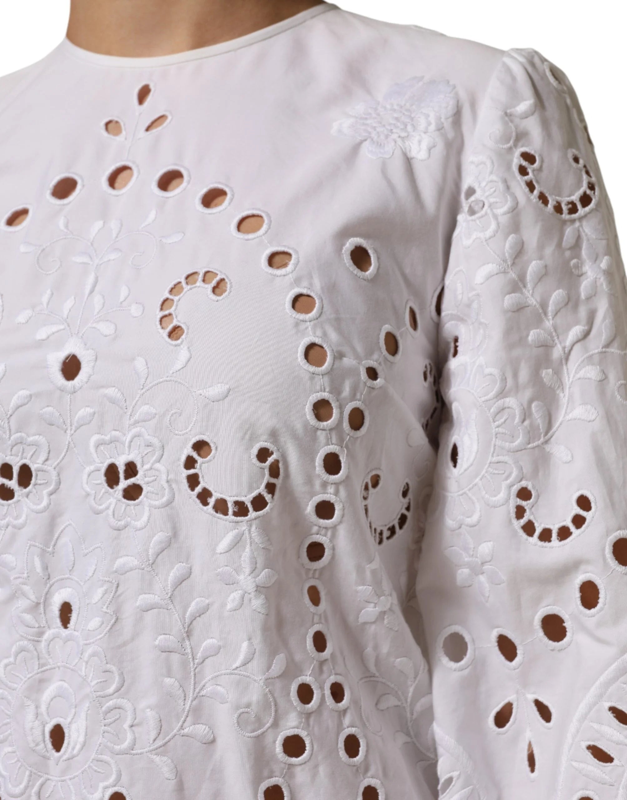 Dolce & Gabbana White Cut Out A-line Sheath Mini Dress - IT40|S - Dresses