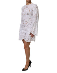 Dolce & Gabbana White Cut Out A-line Sheath Mini Dress - IT40|S - Dresses