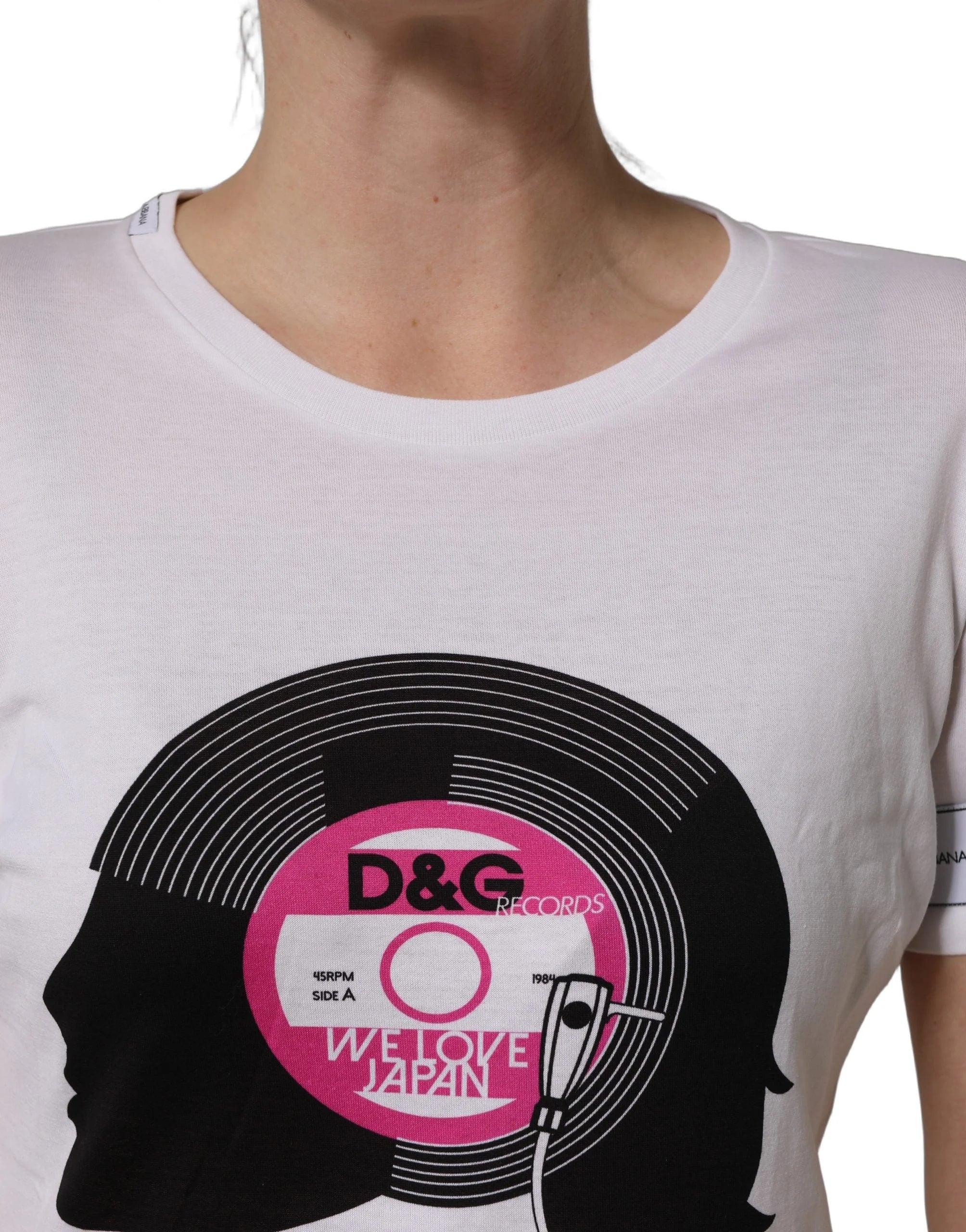 Dolce & Gabbana White D&G WE LOVE JAPAN Print Cotton T-shirt - IT44 | L