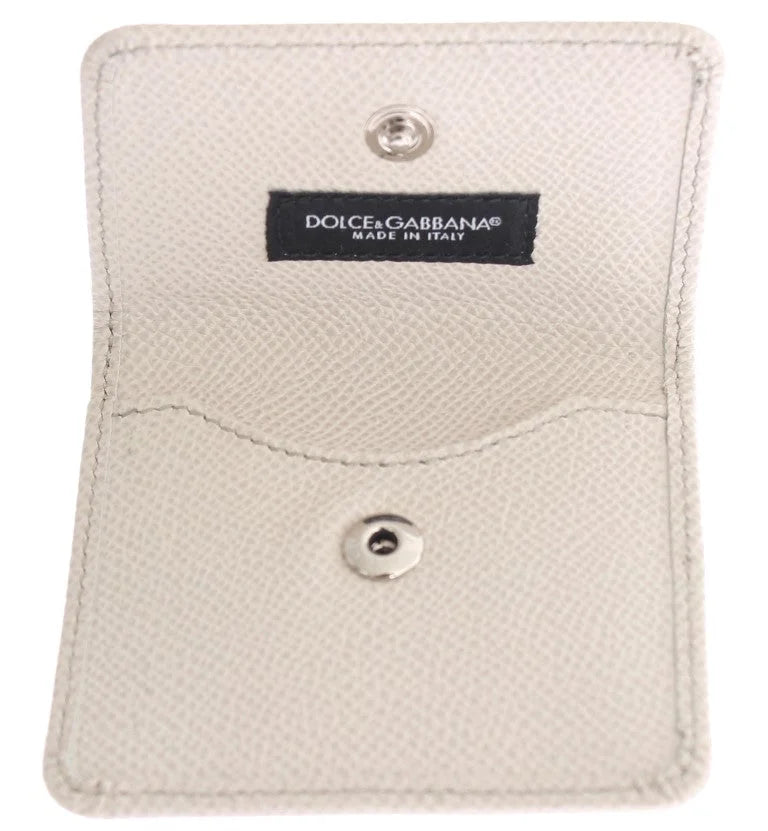 Dolce & Gabbana White Dauphine Leather Case Wallet - Wallets