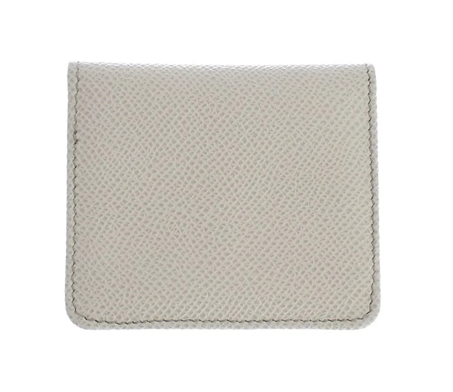 Dolce & Gabbana White Dauphine Leather Case Wallet - Wallets