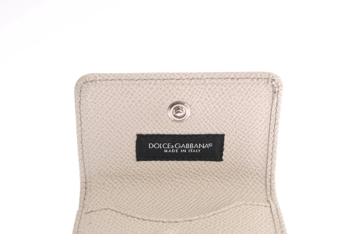 Dolce & Gabbana White Dauphine Leather Case Wallet - Wallets