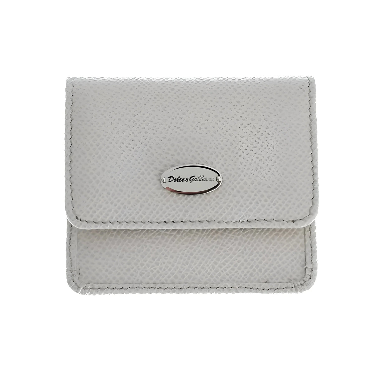 Dolce & Gabbana White Dauphine Leather Case Wallet - Wallets