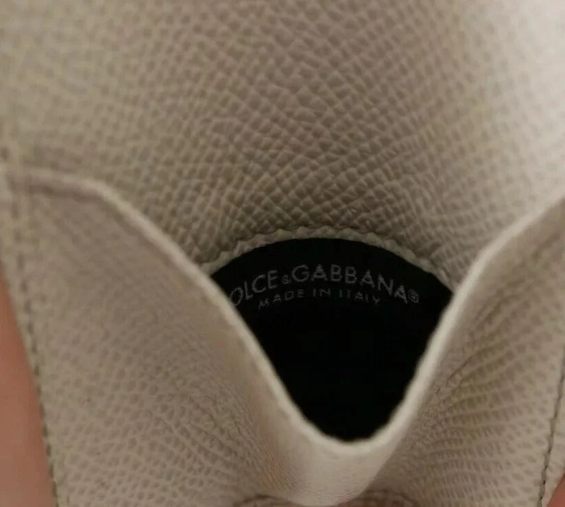 Dolce & Gabbana White Dauphine Leather Condom Case Holder Pocket Wallet - Sex Toys & Erotic Games