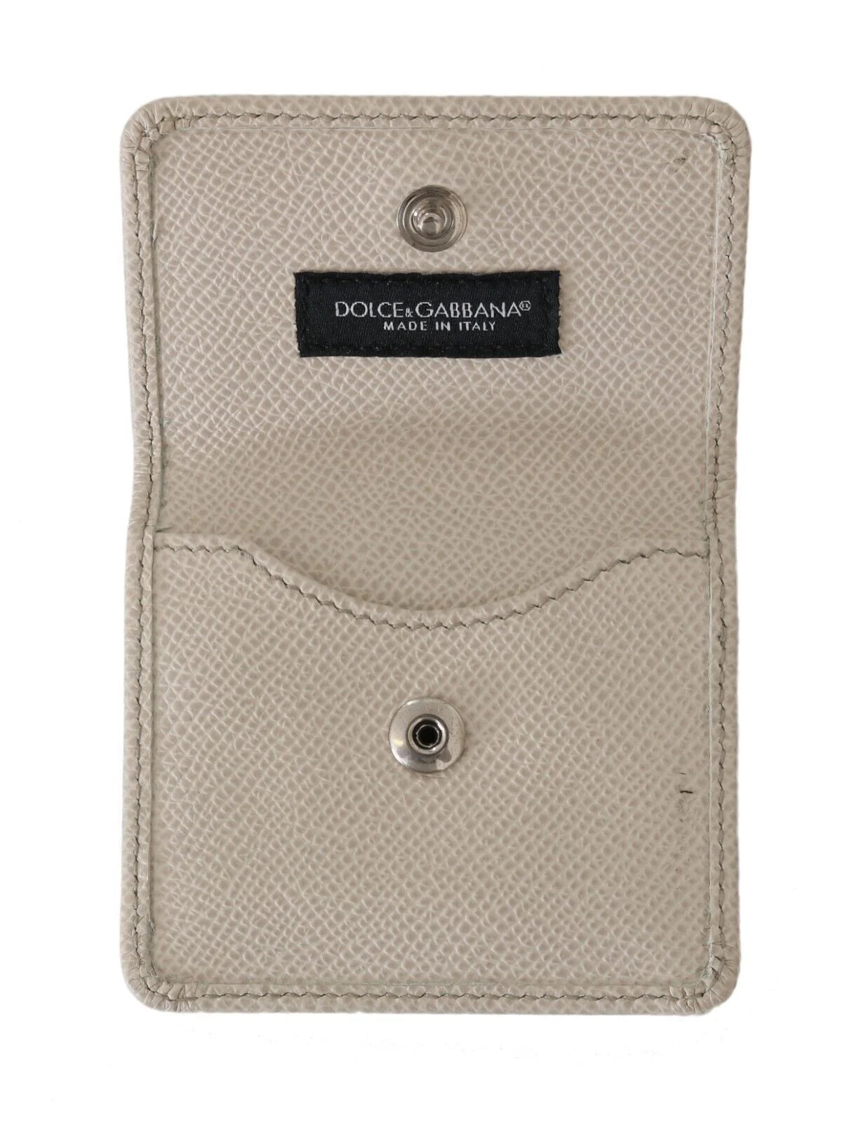 Dolce & Gabbana White Dauphine Leather Holder Pocket Wallet Condom Case - Sex Toys & Erotic Games
