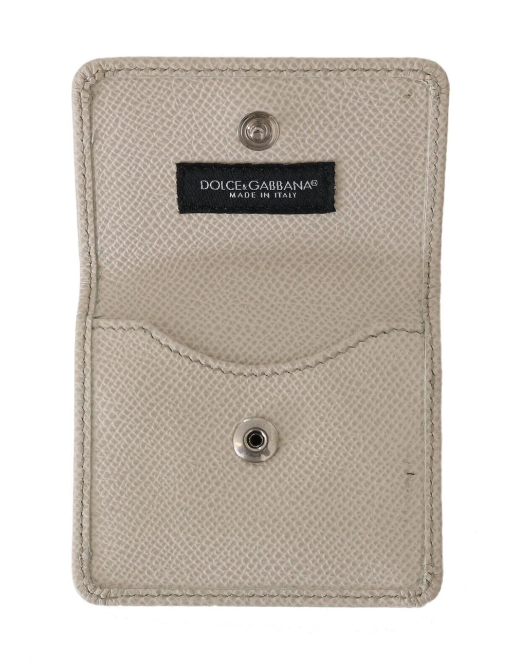 Dolce & Gabbana White Dauphine Leather Holder Pocket Wallet Condom Case - Sex Toys & Erotic Games