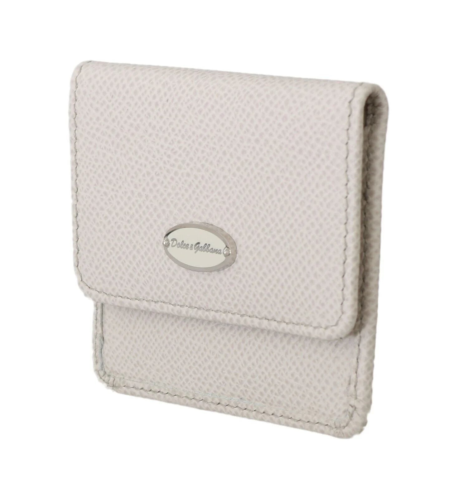 Dolce & Gabbana White Dauphine Leather Holder Pocket Wallet Condom Case - Sex Toys & Erotic Games