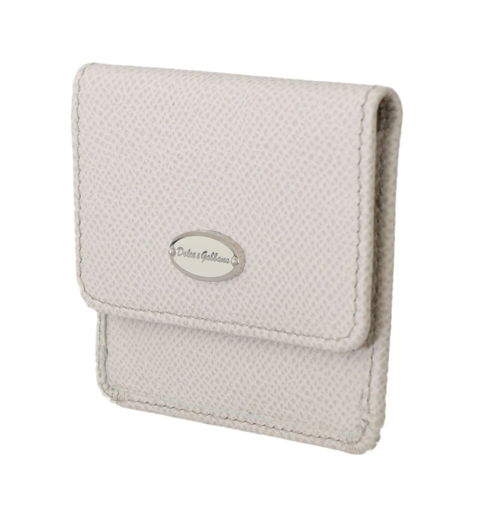 Dolce & Gabbana White Dauphine Leather Holder Pocket Wallet Condom Case - Sex Toys & Erotic Games