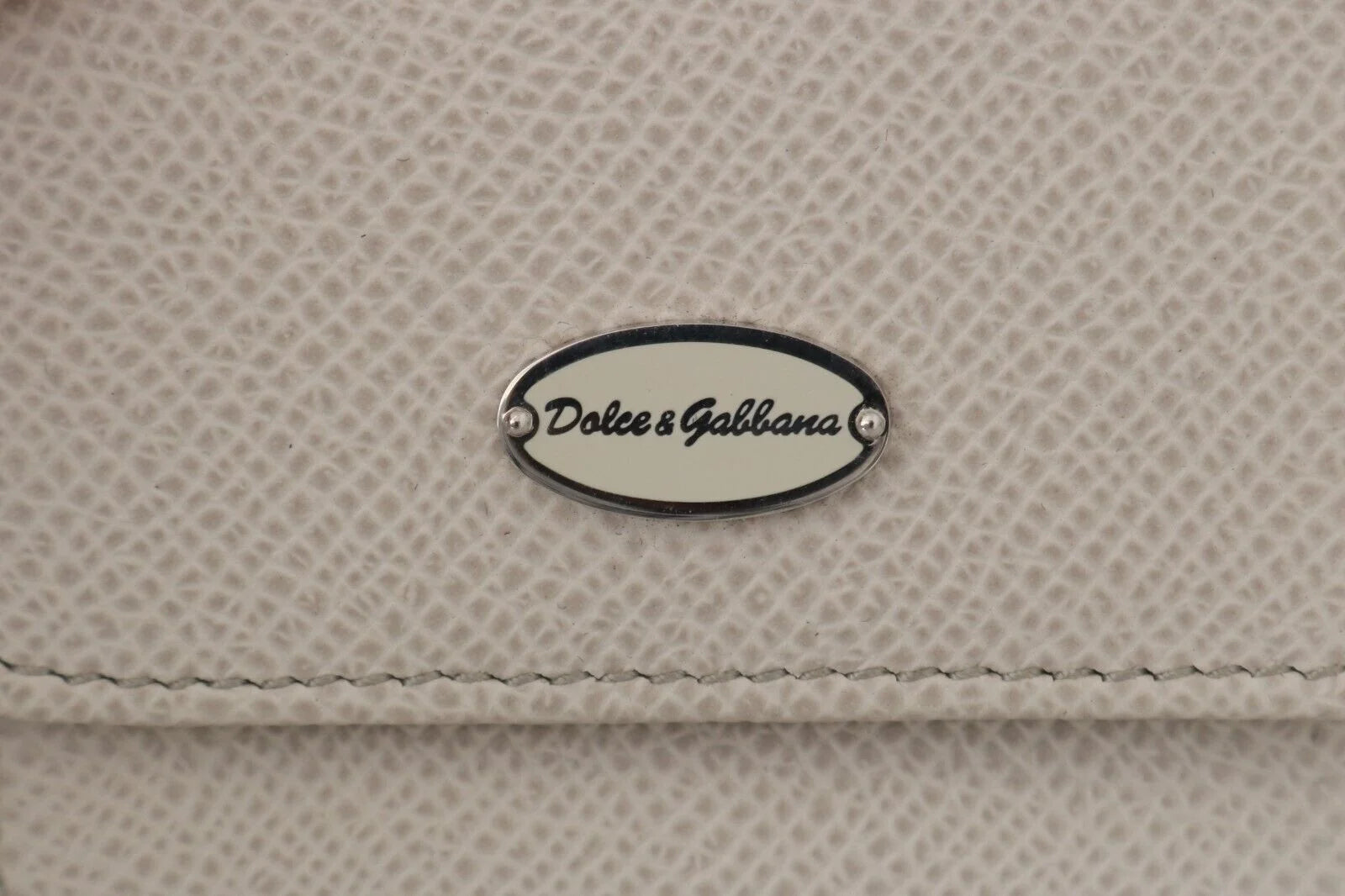 Dolce & Gabbana White Dauphine Leather Holder Pocket Wallet Condom Case - Sex Toys & Erotic Games