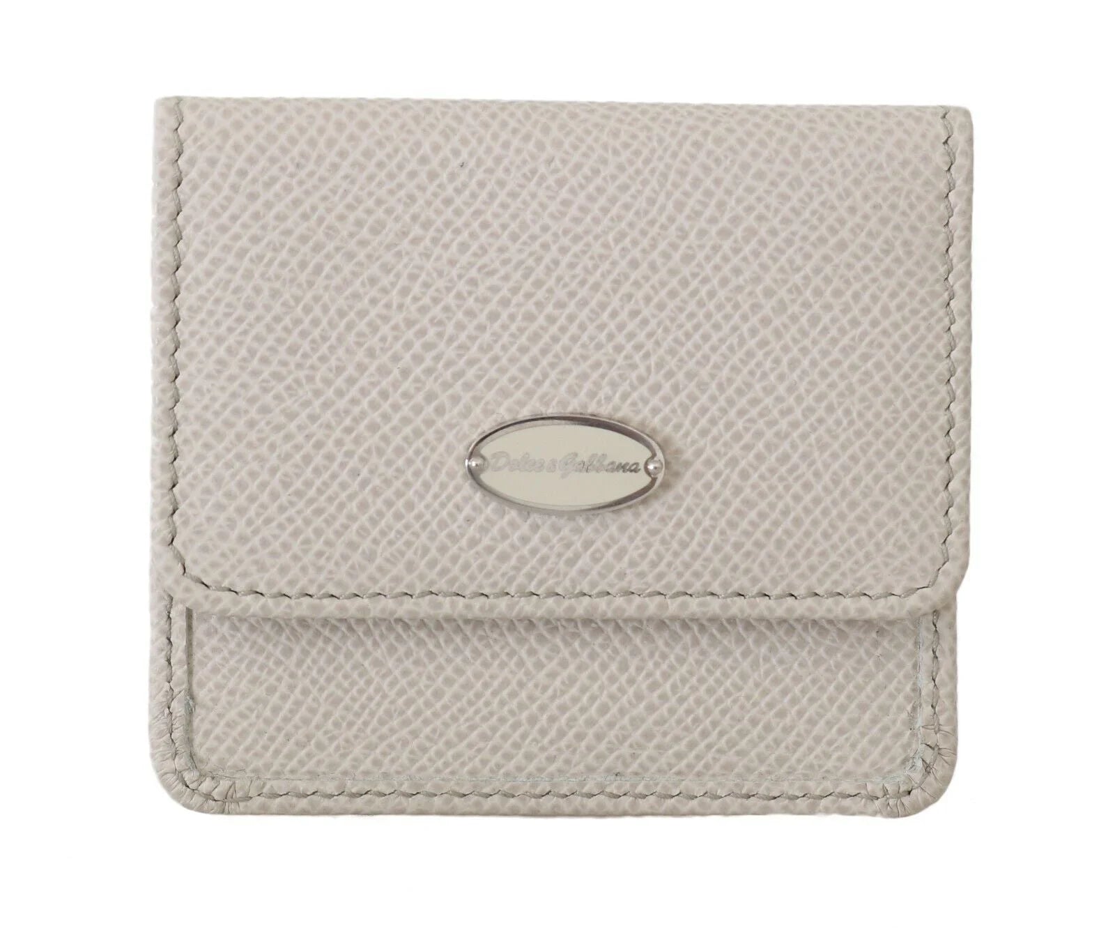 Dolce & Gabbana White Dauphine Leather Holder Pocket Wallet Condom Case - Sex Toys & Erotic Games