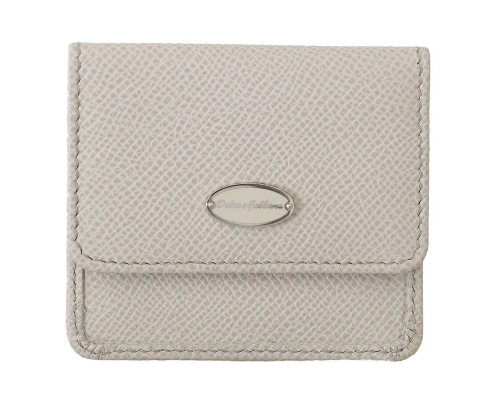Dolce & Gabbana White Dauphine Leather Holder Pocket Wallet Condom Case - Sex Toys & Erotic Games