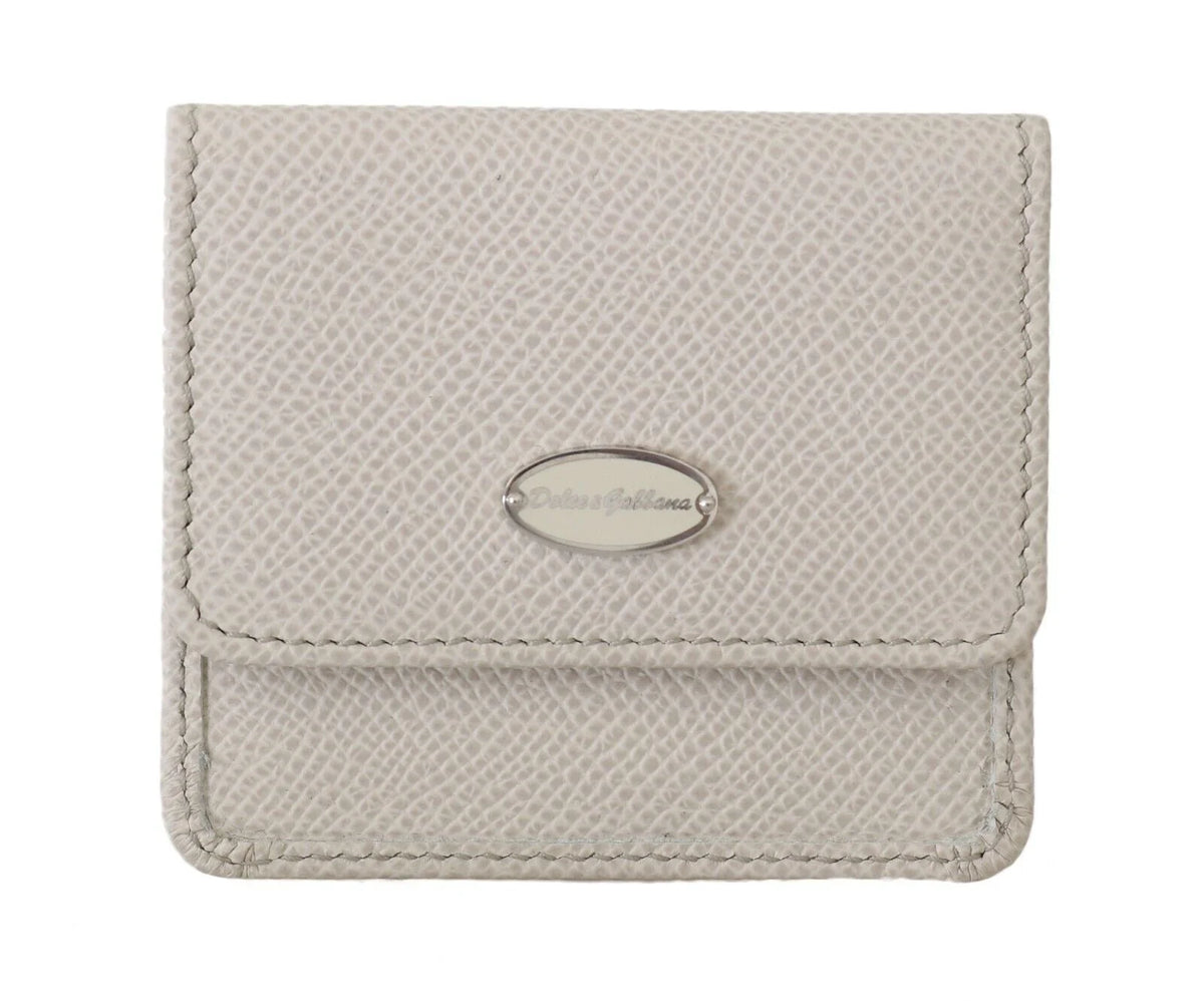 Dolce & Gabbana White Dauphine Leather Holder Pocket Wallet Condom Case - Sex Toys & Erotic Games