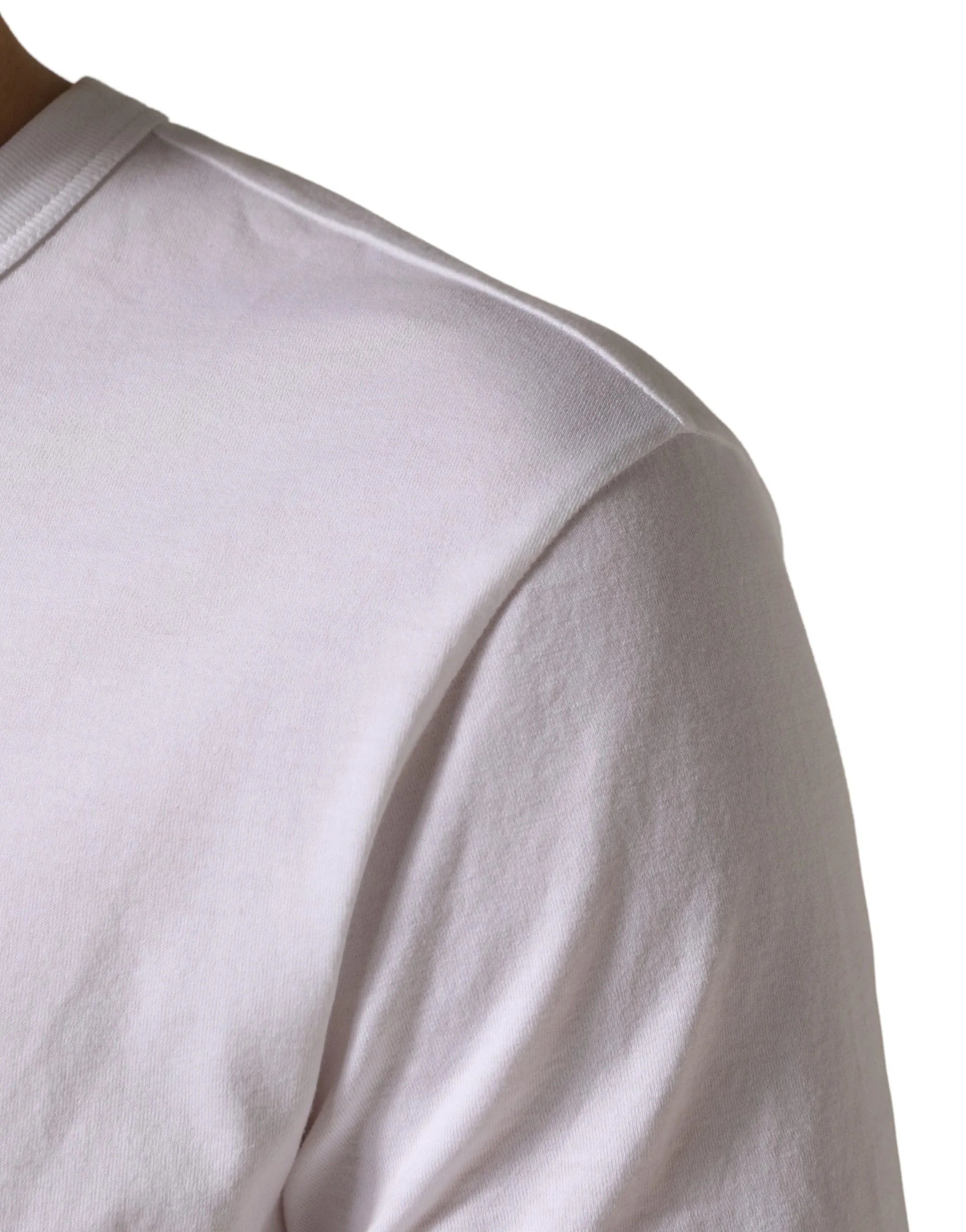 Dolce & Gabbana White DG Cherries Cotton Crew Neck T-shirt - IT50 | L