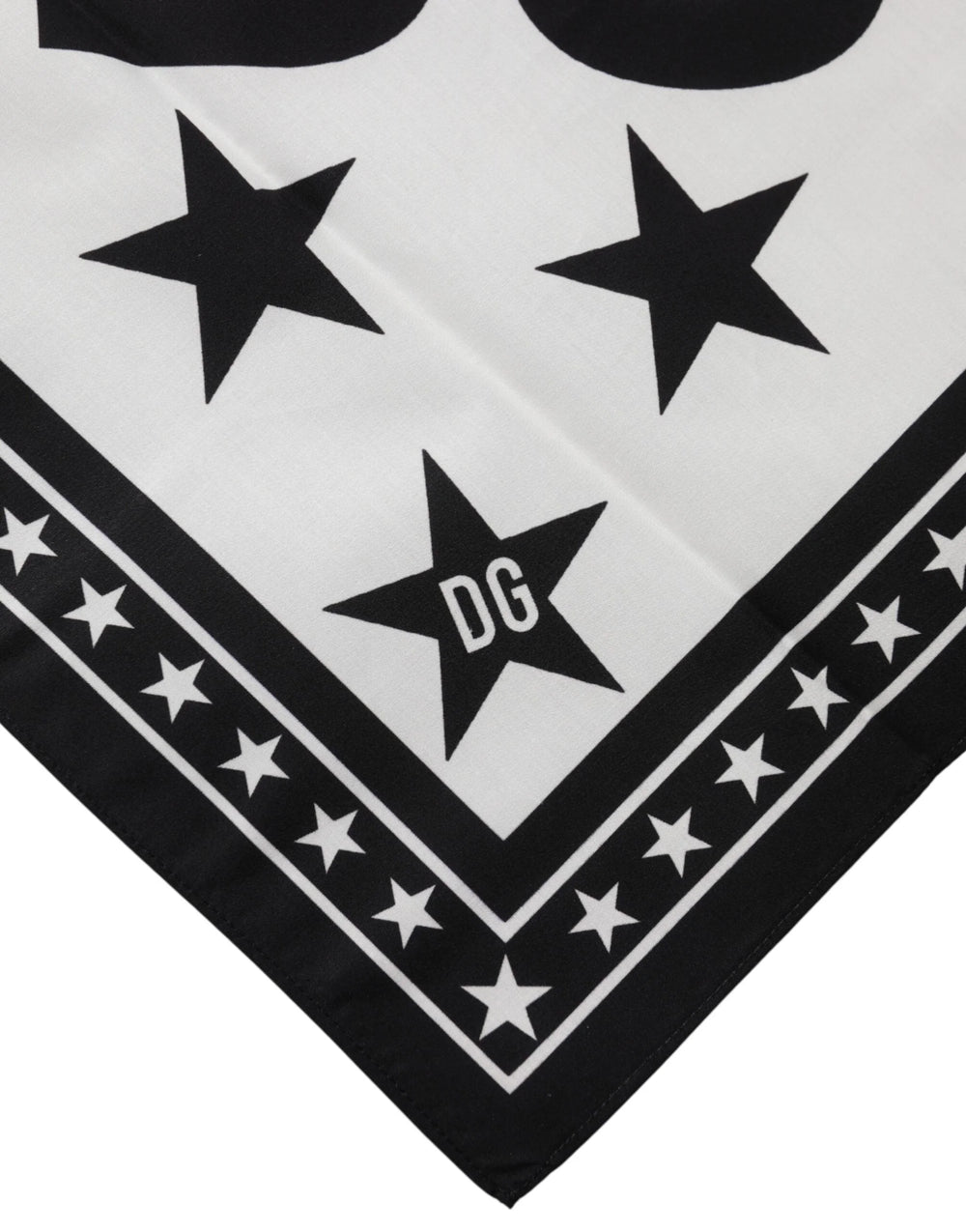 Dolce & Gabbana White DG Crown Print Square Foulard 52cm x 50.5cm Scarf