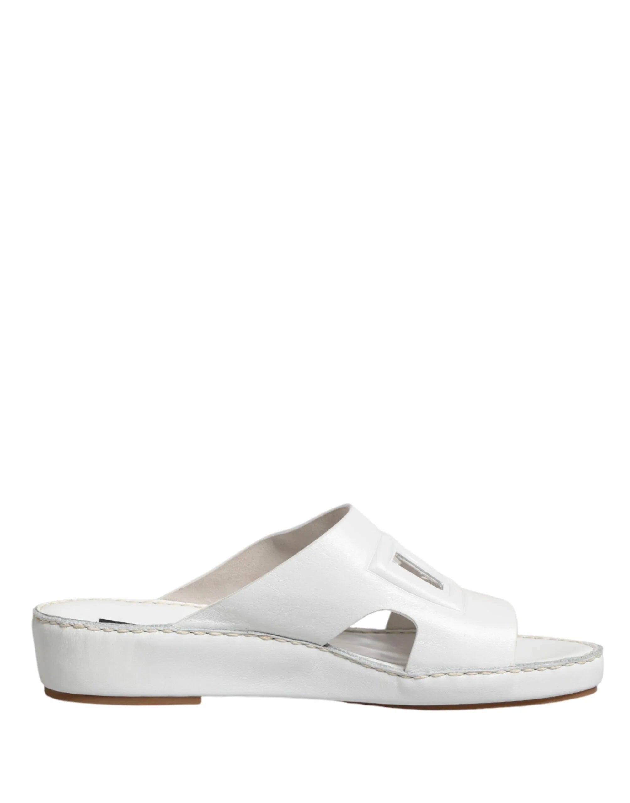 Dolce & Gabbana Λευκά σανδάλια DG Cutout - σαγιονάρες - EU44/US11