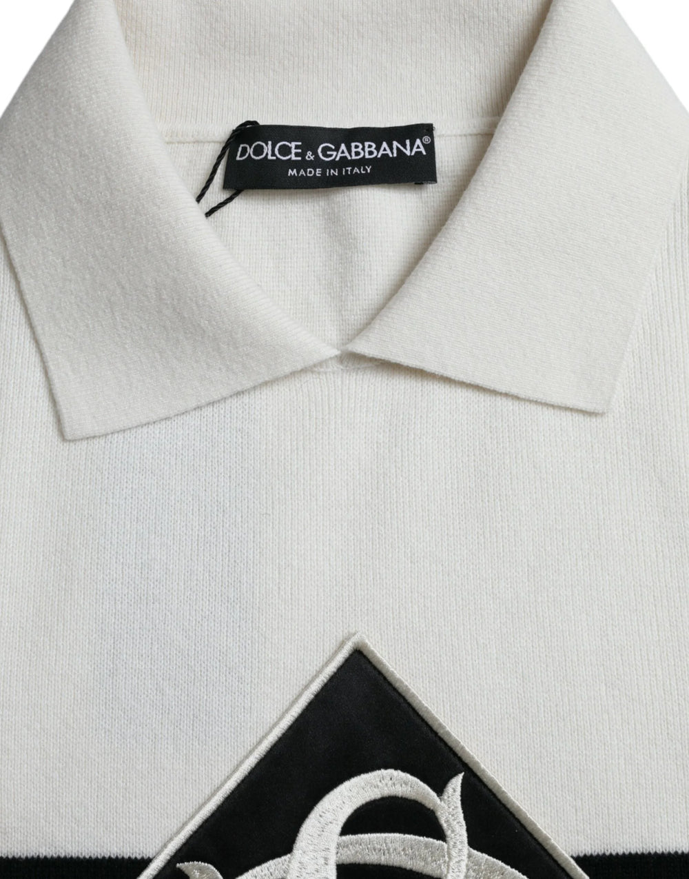 Dolce & Gabbana White DG Logo Collared Henley Shirt T-shirt - IT42 | XS - Shirts