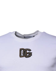 Dolce & Gabbana White DG Logo Cotton Crew Neck T-shirt - IT46 | S - T-Shirts