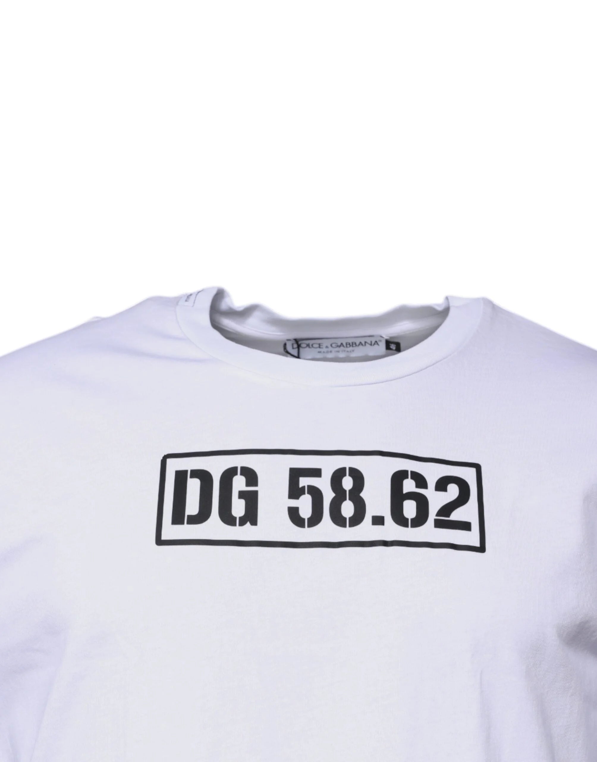 Dolce & Gabbana White DG Logo Cotton Crew Neck T-shirt - T-Shirts
