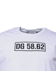 Dolce & Gabbana White DG Logo Cotton Crew Neck T-shirt - T-Shirts
