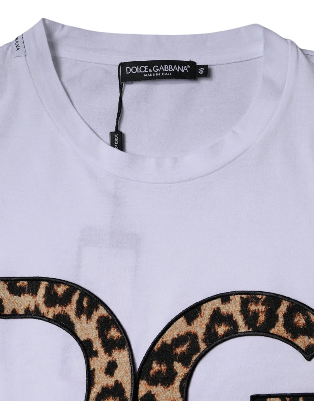 Dolce & Gabbana White DG Logo Cotton Shorts Sleeves T-shirt - IT52 | XL - T-Shirts
