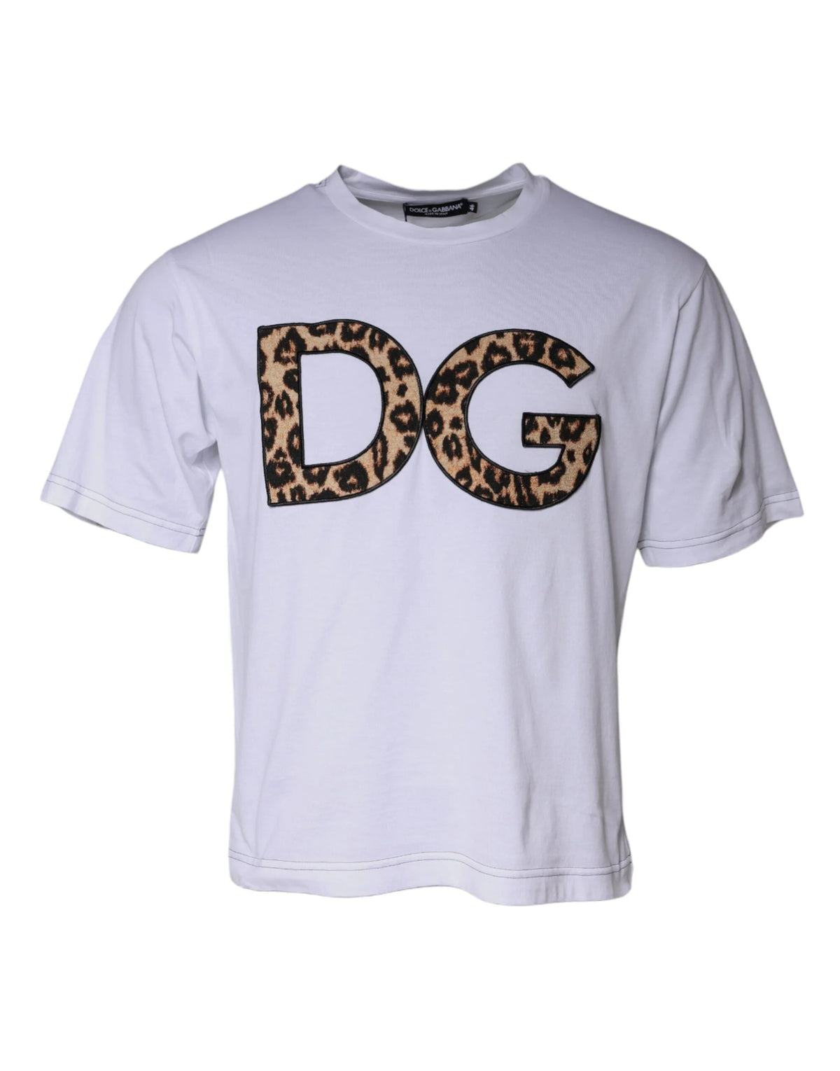 Dolce & Gabbana White DG Logo Cotton Shorts Sleeves T-shirt - IT52 | XL - T-Shirts