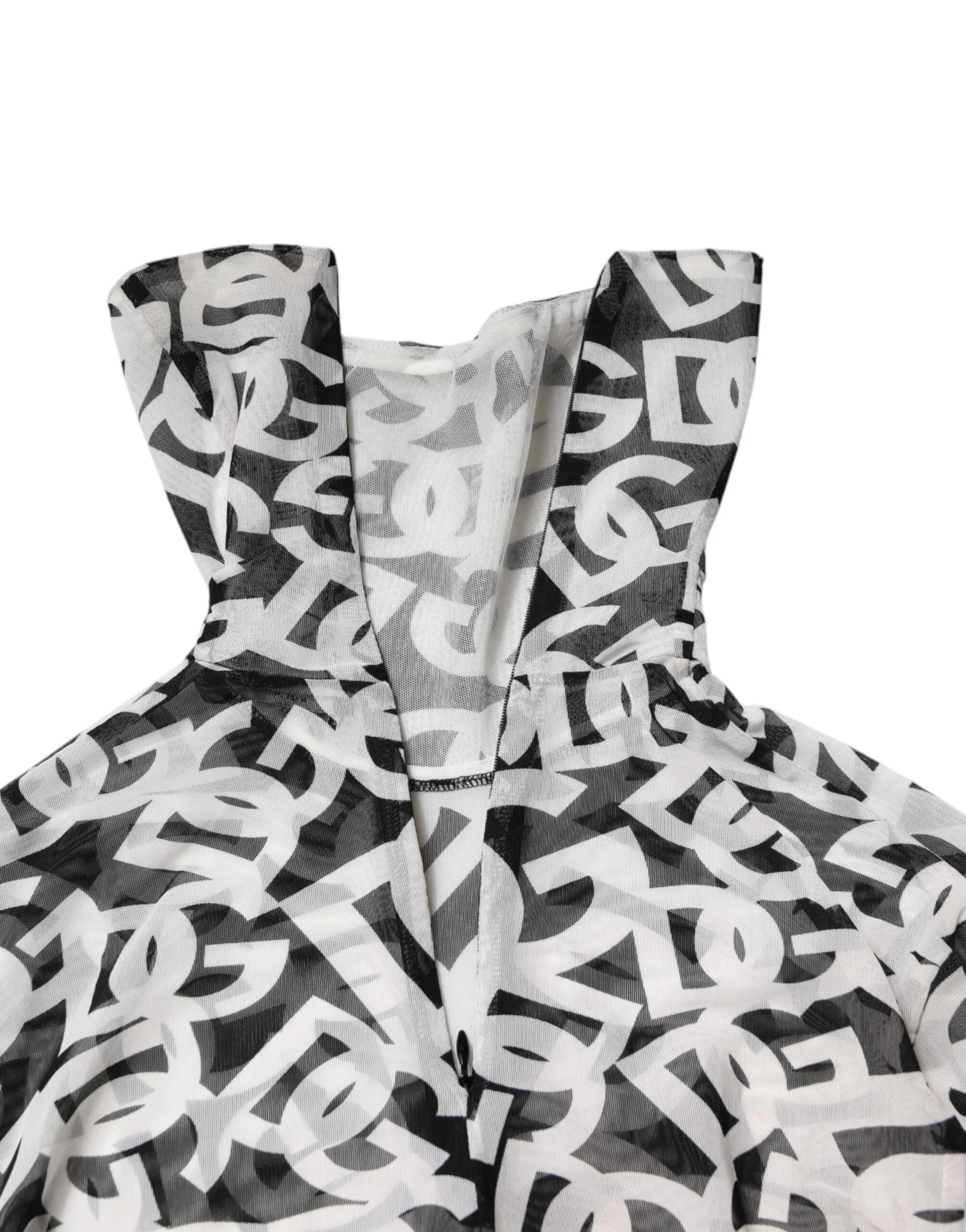 Dolce & Gabbana White DG Logo Long Sleeves Turtleneck Top - IT48 | M - Sweaters