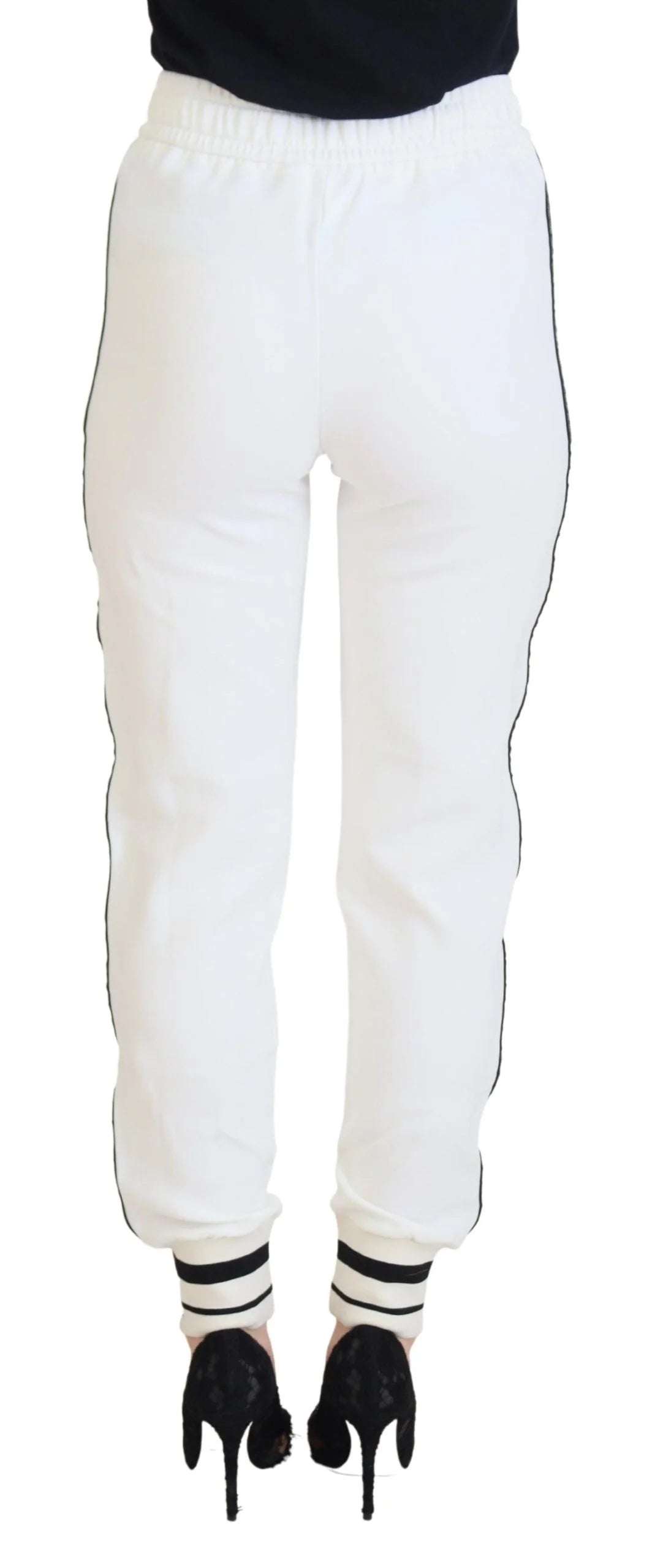 Dolce & Gabbana White DG Logo Sweatpants Pants - IT36|XXS - Joggers