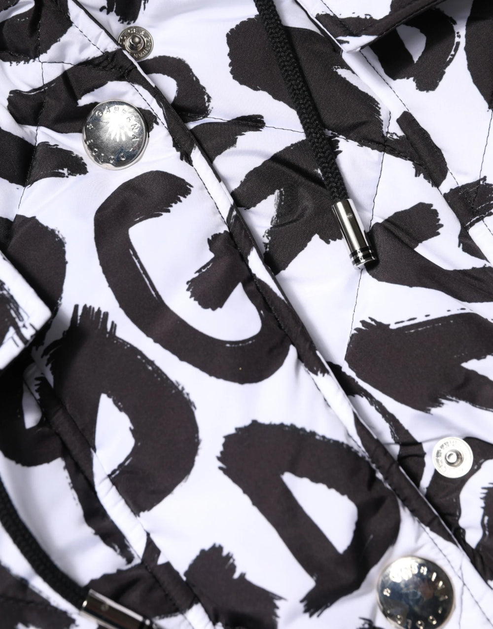 Dolce & Gabbana White DG Mania Hooded Sleeveless Puffer Jacket - IT42|M - Puffer Jackets