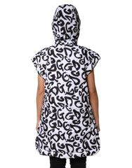 Dolce & Gabbana White DG Mania Hooded Sleeveless Puffer Jacket - IT42|M