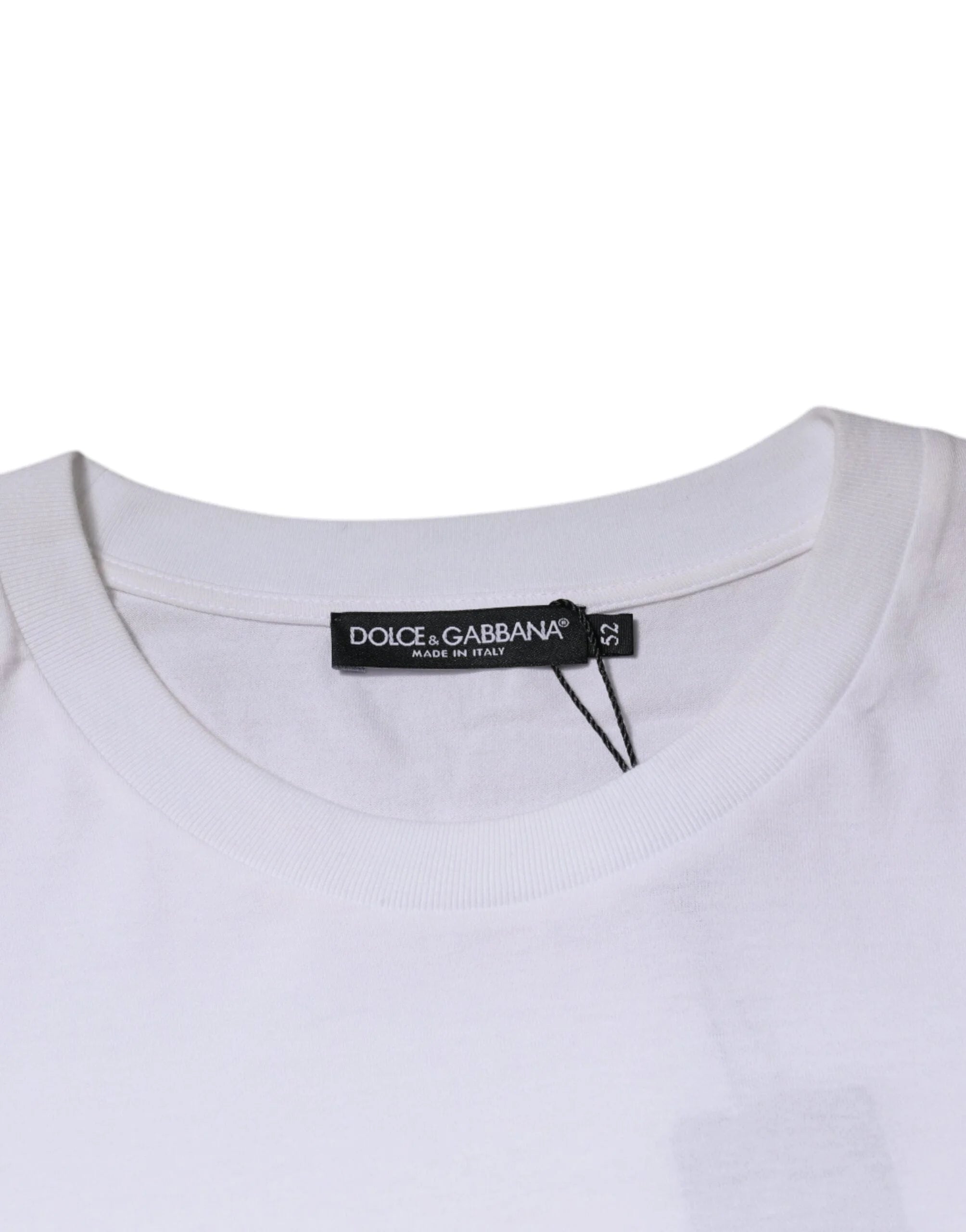Dolce & Gabbana White DG Milano Cotton Crew Neck T-shirt - IT52 | XL - T-Shirts