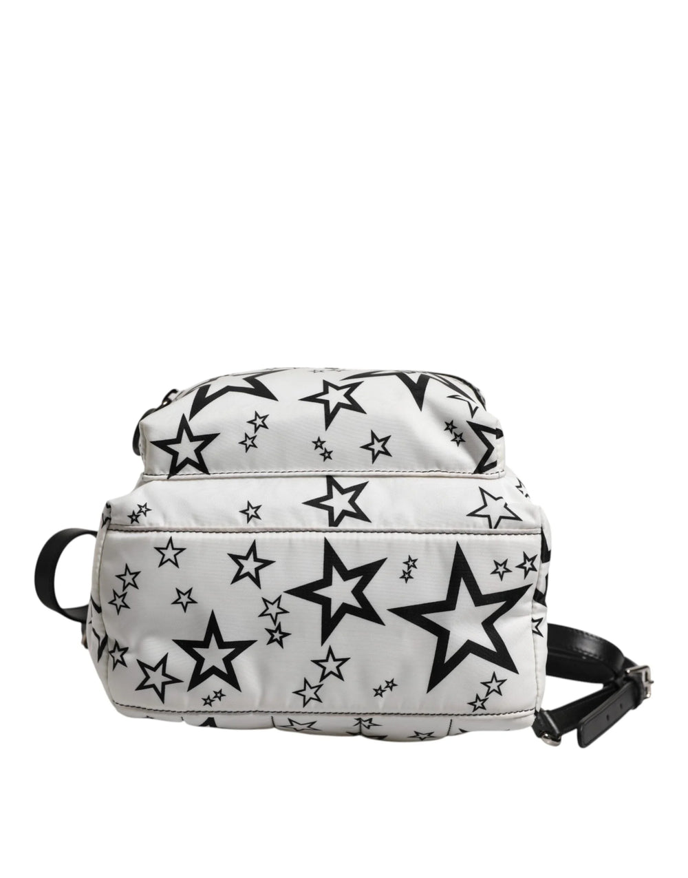 Dolce & Gabbana White DG Stars Print Nylon Travel Backpack Bag - Backpacks