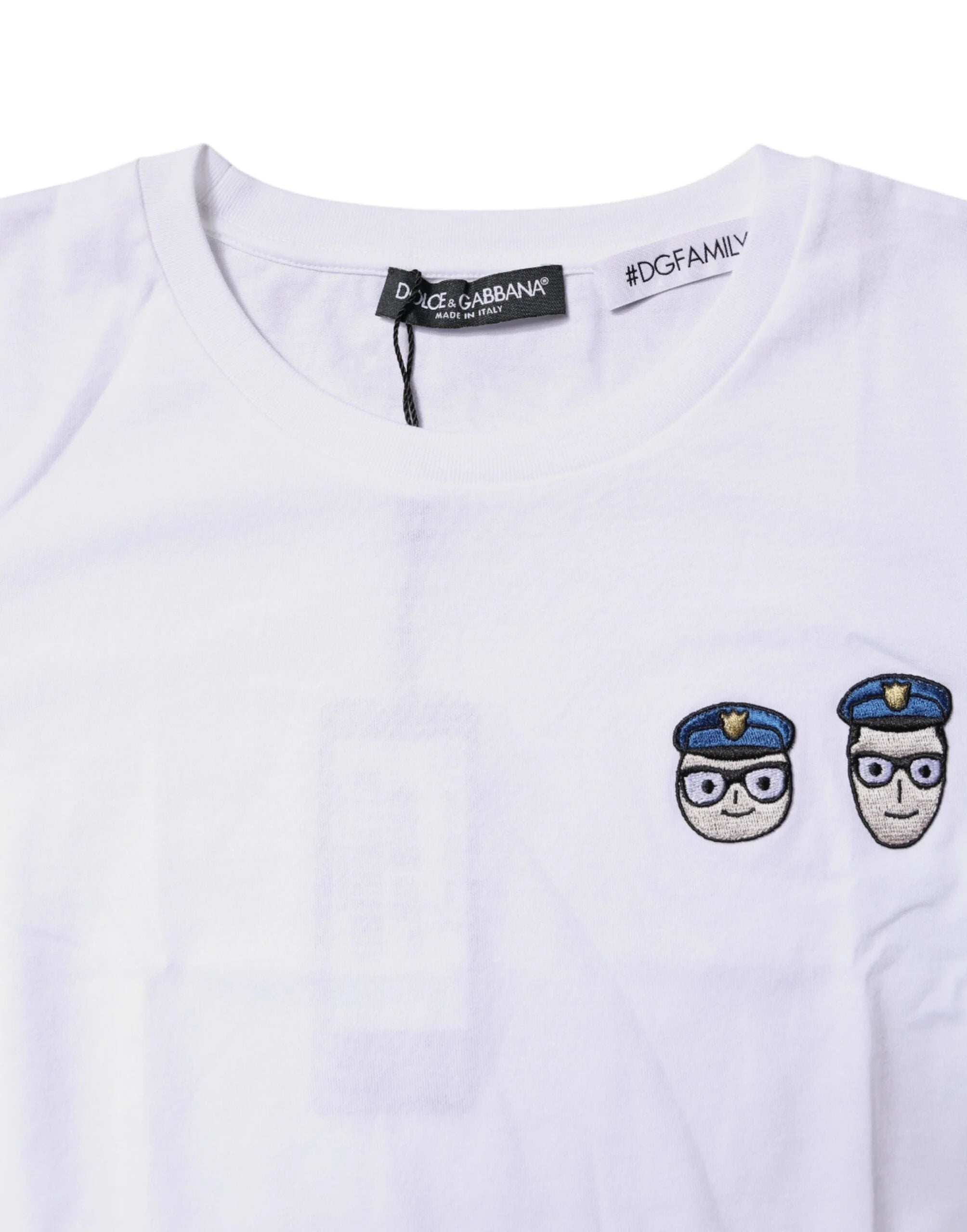 Dolce & Gabbana White #DGFamily Cotton Crew Neck T-shirt - T-Shirts