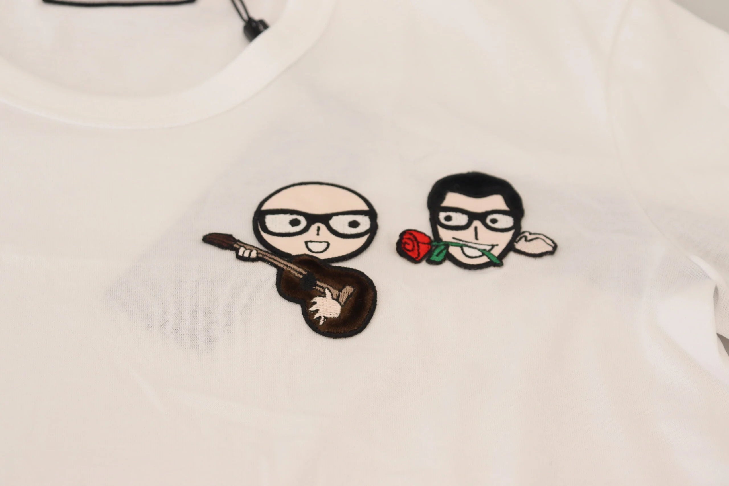 Dolce & Gabbana White #dgfamily Crewneck Cotton T-shirt - IT38|XS - T-Shirts