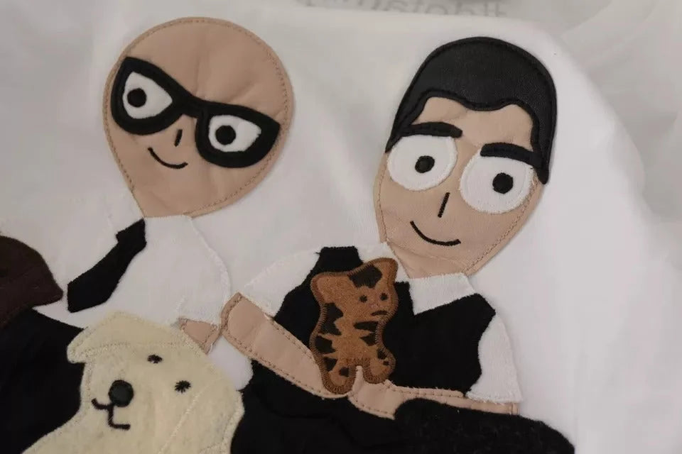 Dolce & Gabbana White #DGFamily Patch Top Cotton T-shirt - IT36|XXS - T-Shirts