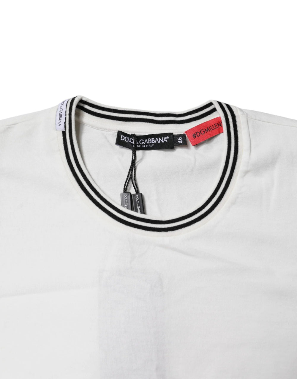 Dolce & Gabbana White #DGMillennials Cotton Crewneck T-shirt - T-Shirts