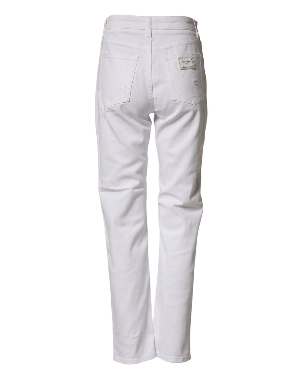 Dolce & Gabbana White Distressed Cotton BOYFRIEND Denim Jeans - IT40|S