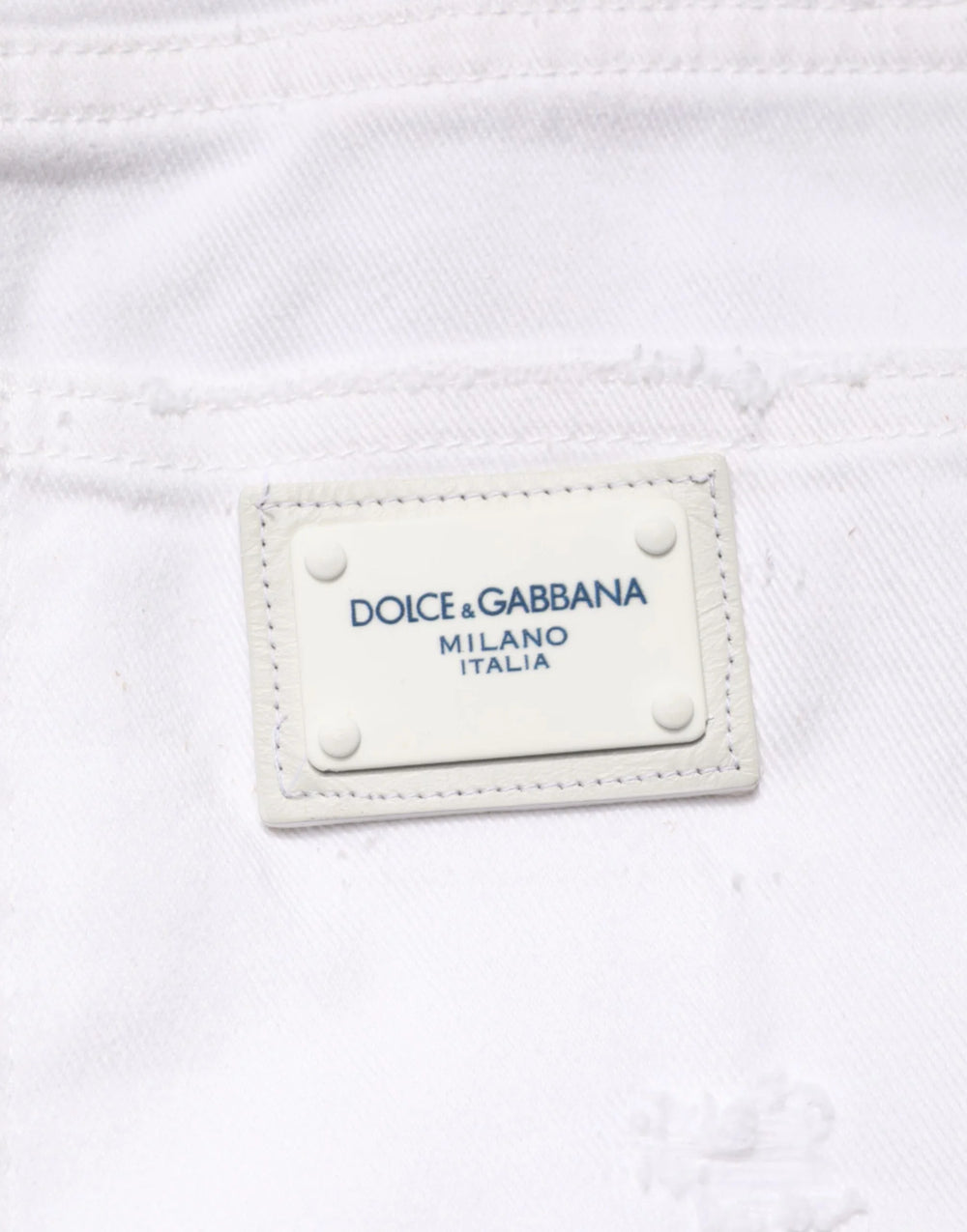 Dolce & Gabbana White Distressed Cotton BOYFRIEND Denim Jeans - IT40|S
