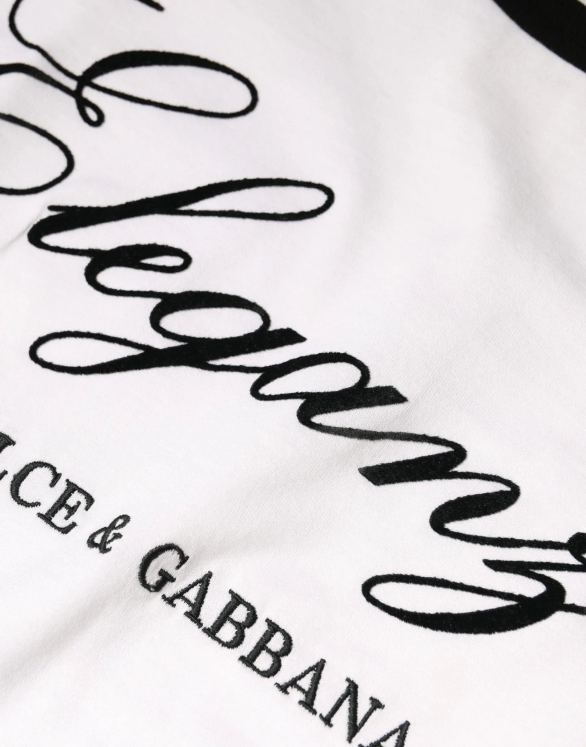 Dolce & Gabbana White Eleganza Print Cotton Short Sleeves T-shirt - IT46|XL - T-Shirts