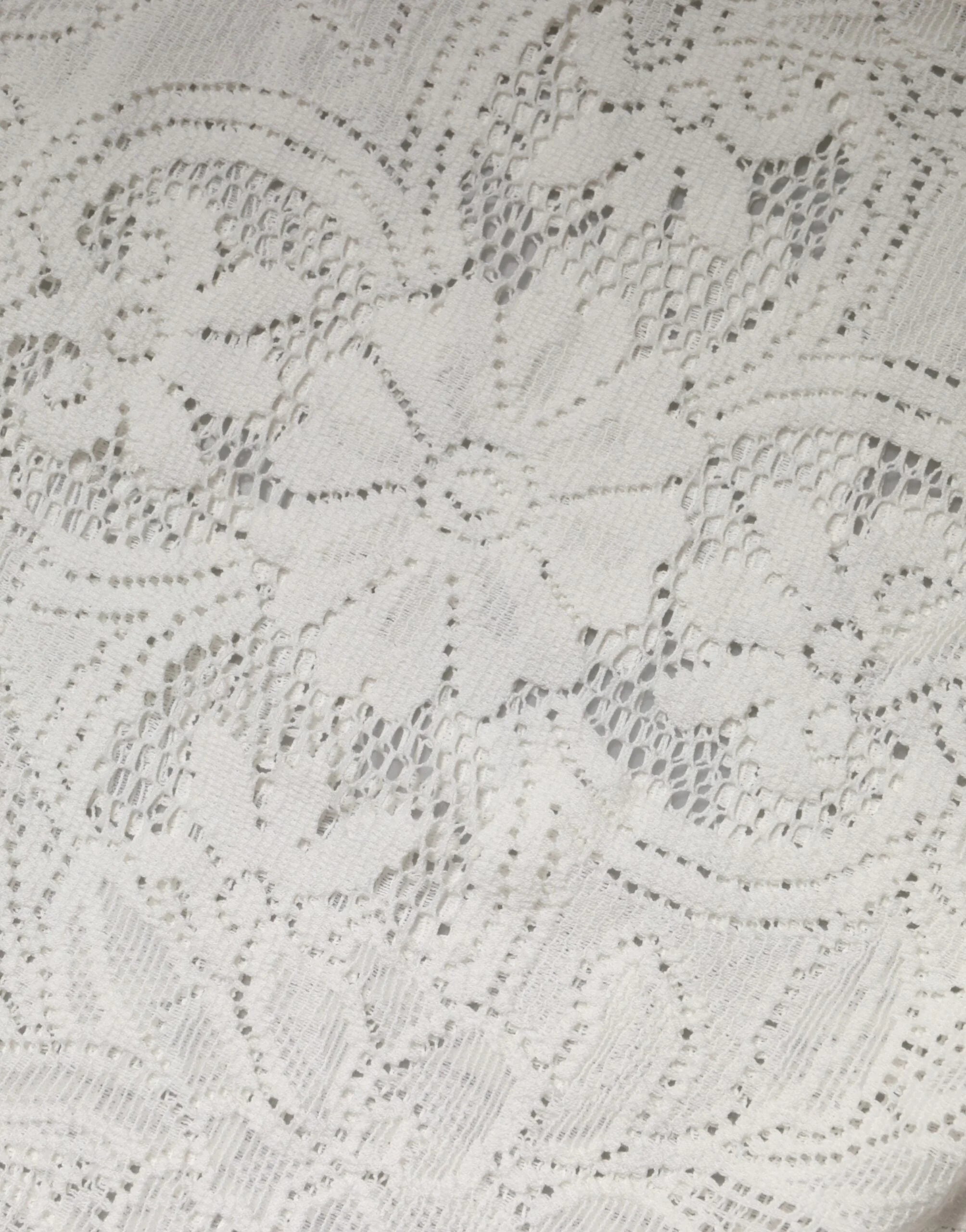 Dolce & Gabbana White Embroidery Lace Cotton Blouse Top - IT36|XXS