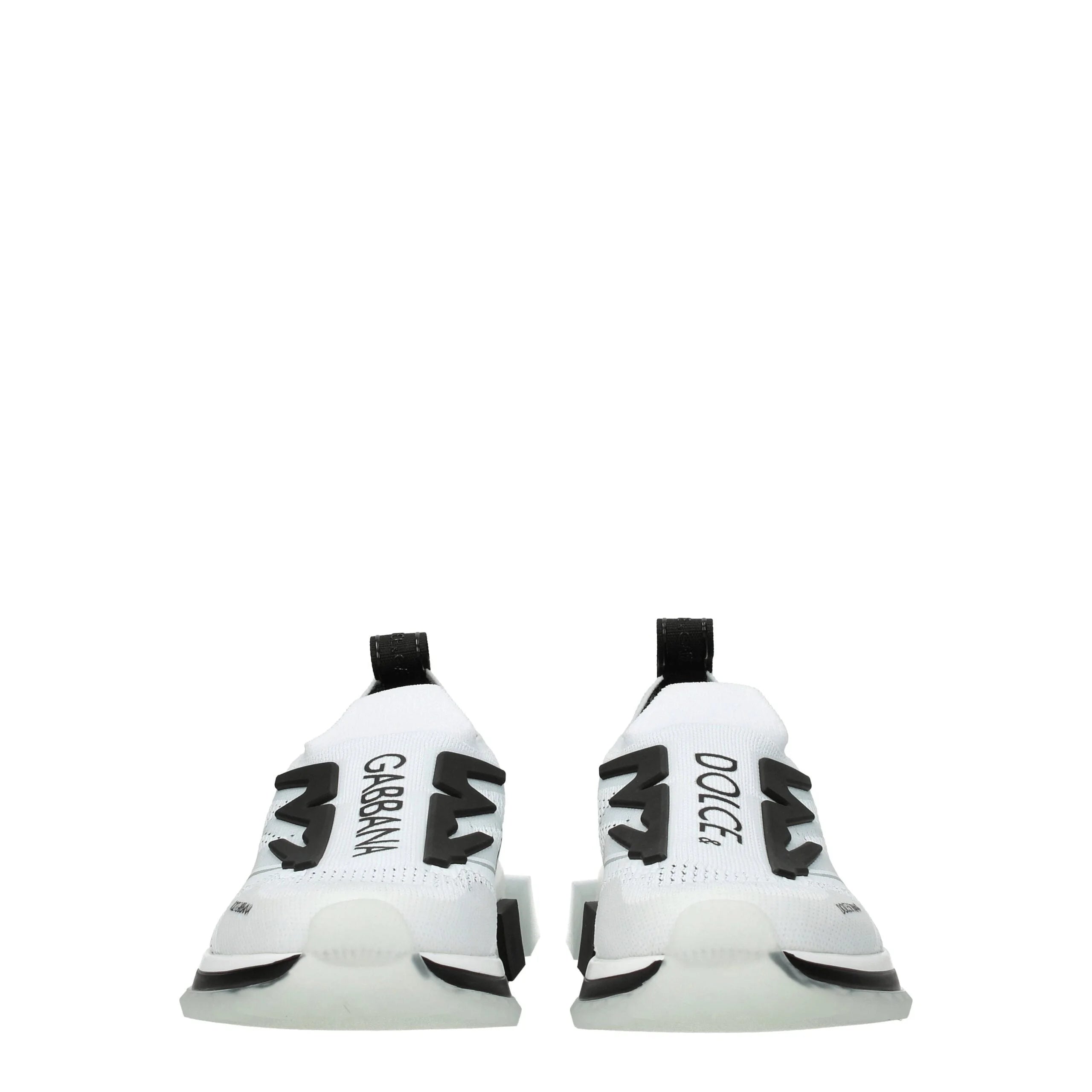 Dolce & Gabbana White Fabric Athletic Sneakers - Sneakers