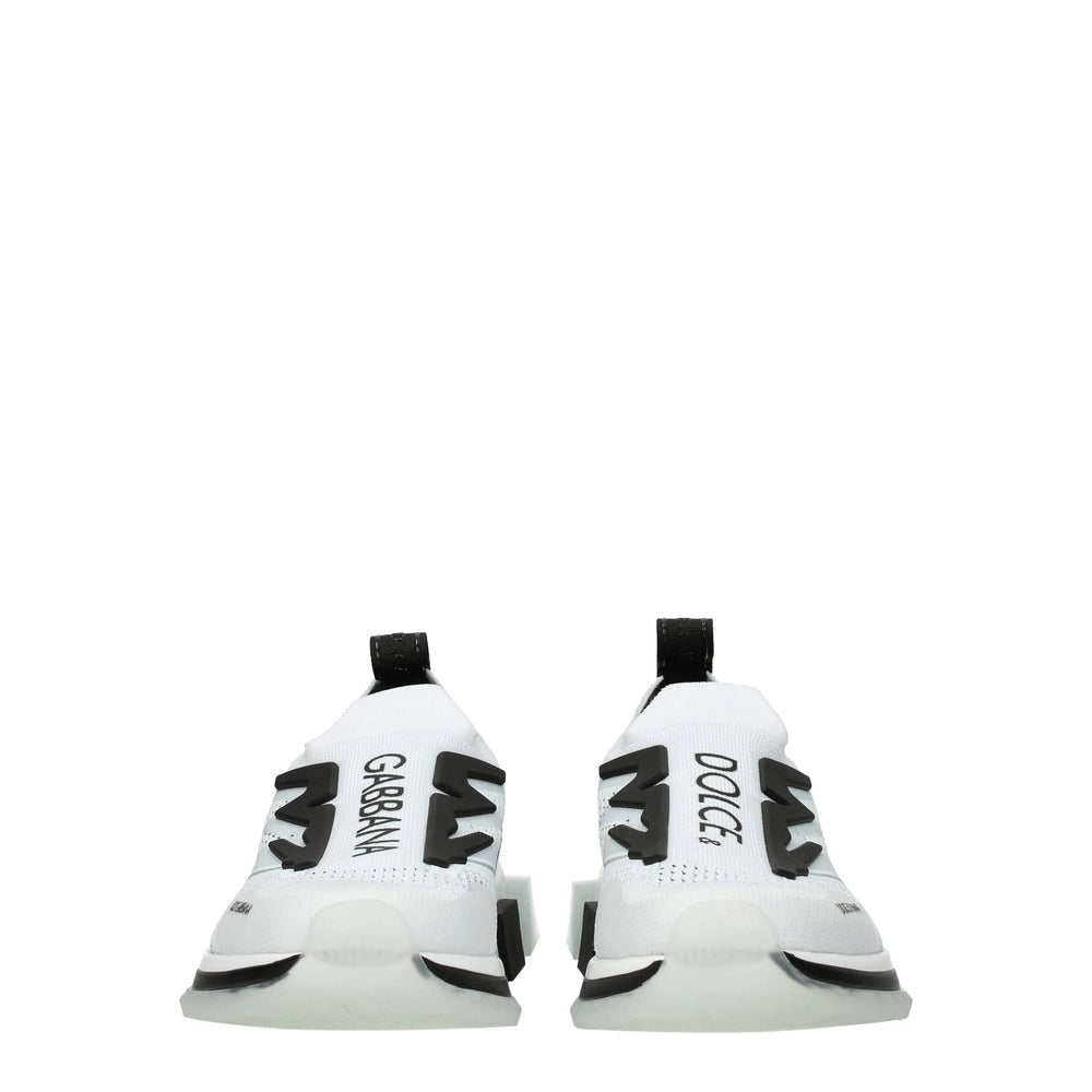 Dolce & Gabbana White Fabric Athletic Sneakers - Sneakers