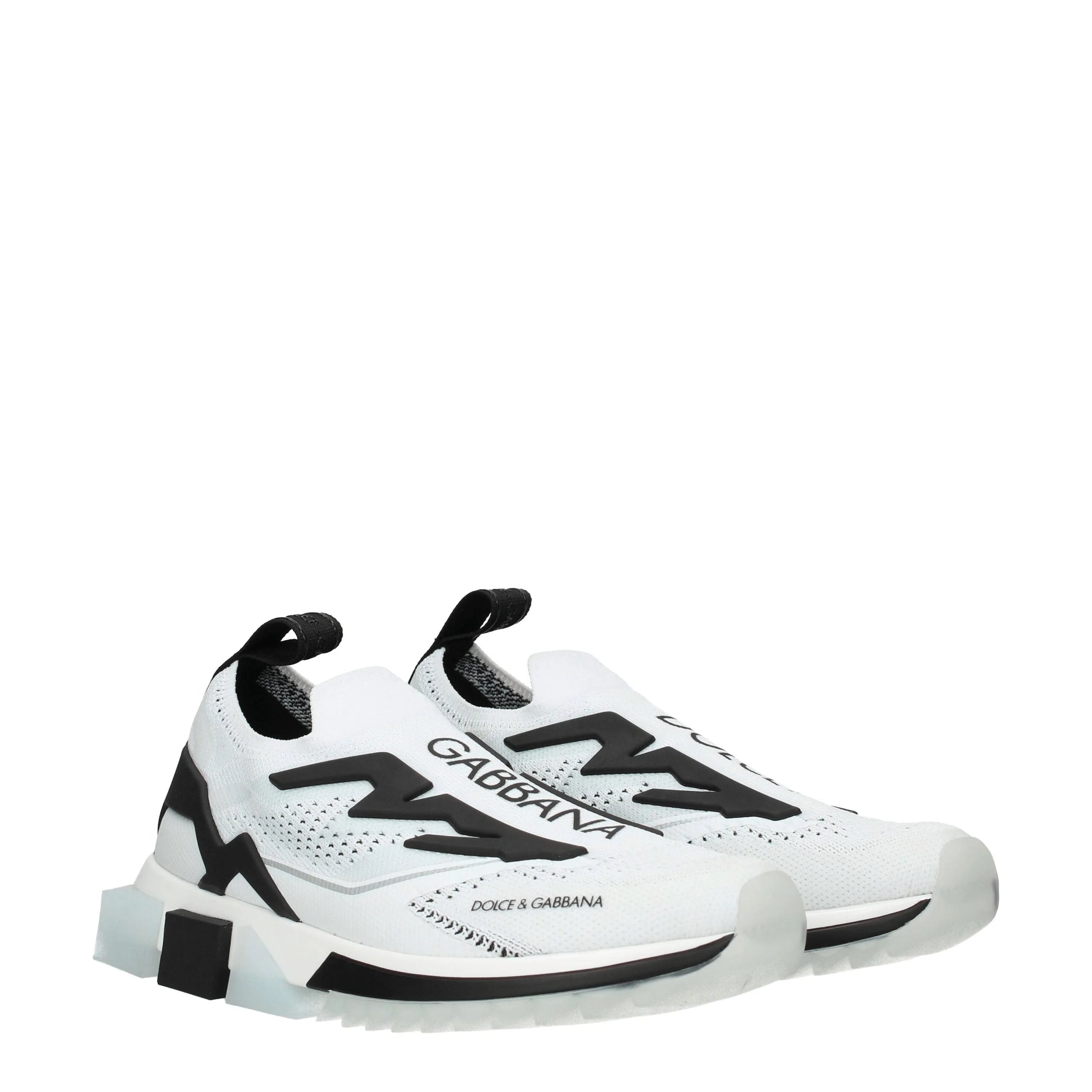 Dolce & Gabbana White Fabric Athletic Sneakers - Sneakers