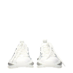 Dolce & Gabbana White Fabric Athletic Sneakers
