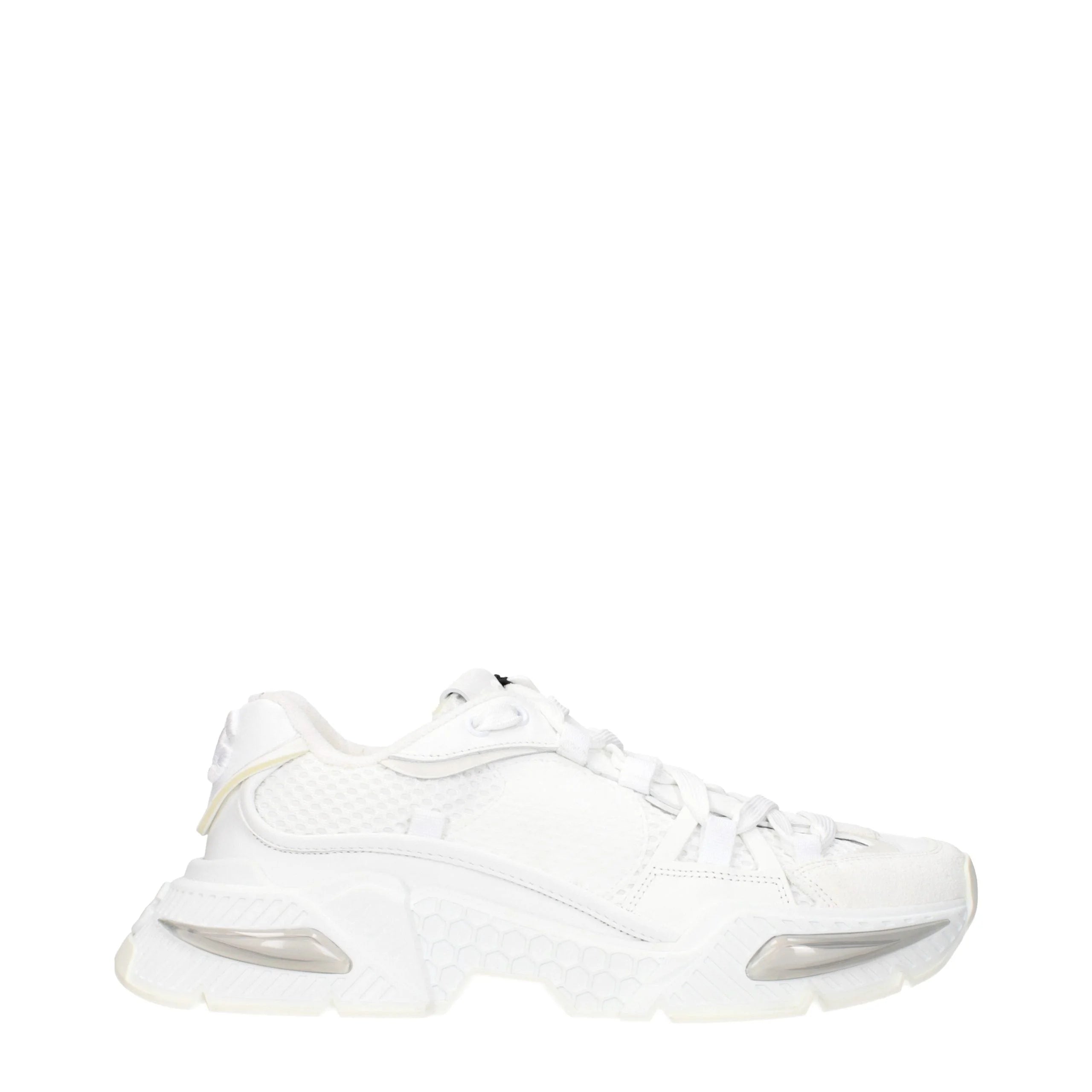 Dolce & Gabbana White Fabric Athletic Sneakers - EU41/US11