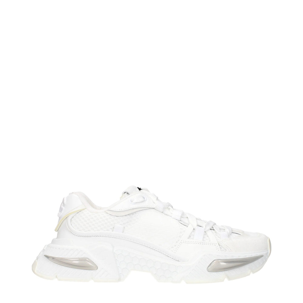 Dolce & Gabbana White Fabric Athletic Sneakers - EU41/US11