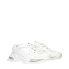 Dolce & Gabbana White Fabric Athletic Sneakers - EU41/US11